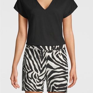 WHBM 5” Smooth Stretch Zebra Print Shorts